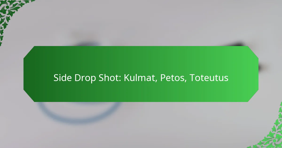 Side Drop Shot: Kulmat, Petos, Toteutus