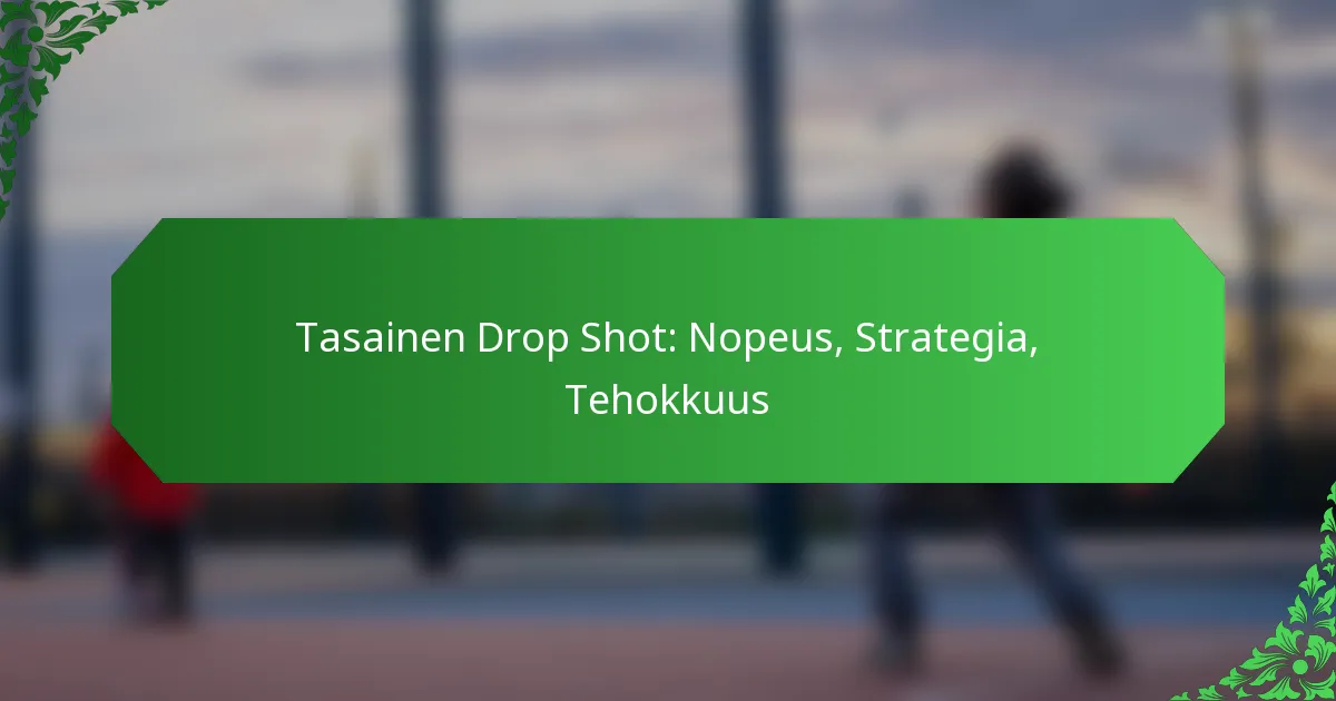 Tasainen Drop Shot: Nopeus, Strategia, Tehokkuus