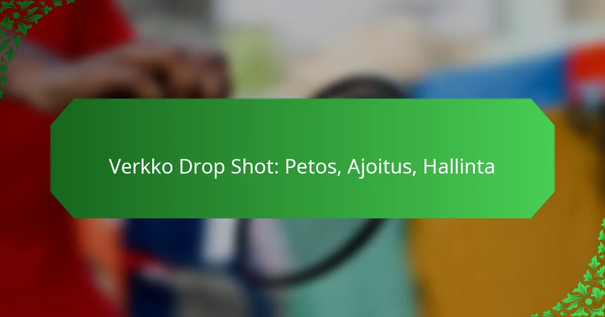Verkko Drop Shot: Petos, Ajoitus, Hallinta